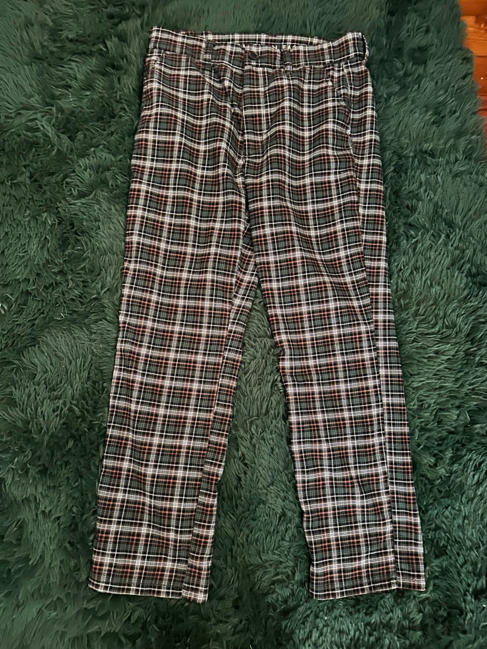 3/$25 ✨ American Eagle High Rise Skinny Plaid Stretch Trouser Pants Size 8 - Picture 7 of 7